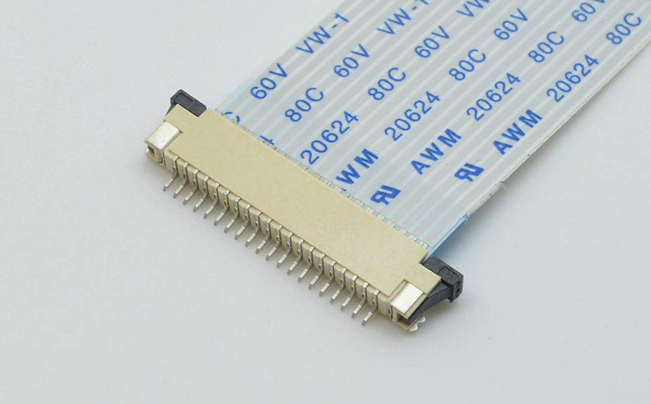 FPC/FFC連接器 0.5MM間距前插後翻 軟排線座翻蓋上接50P,樱桃在线视频网站