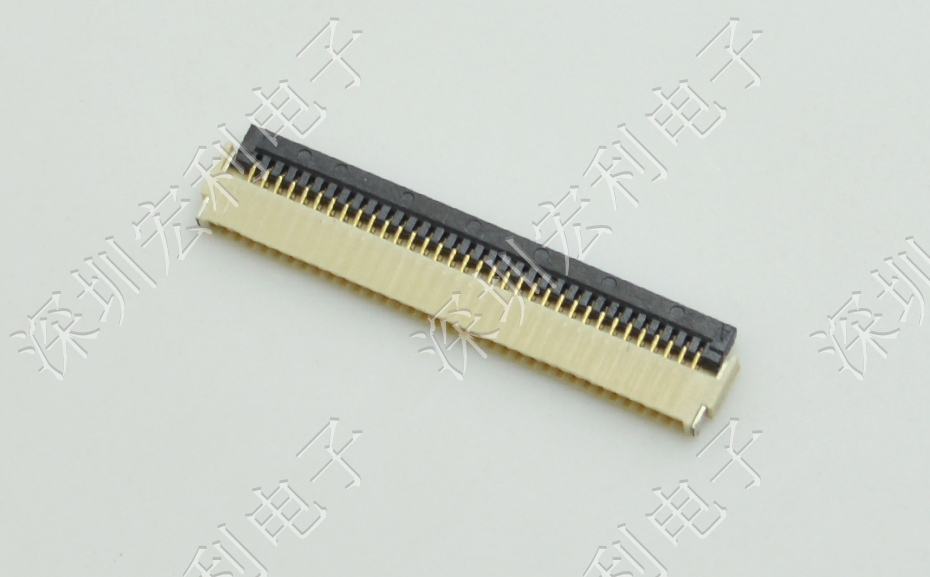 樱桃视频APP下载 軟排線扁平電纜插座 間距0.5mm 40P H1.0後鎖式臥貼片